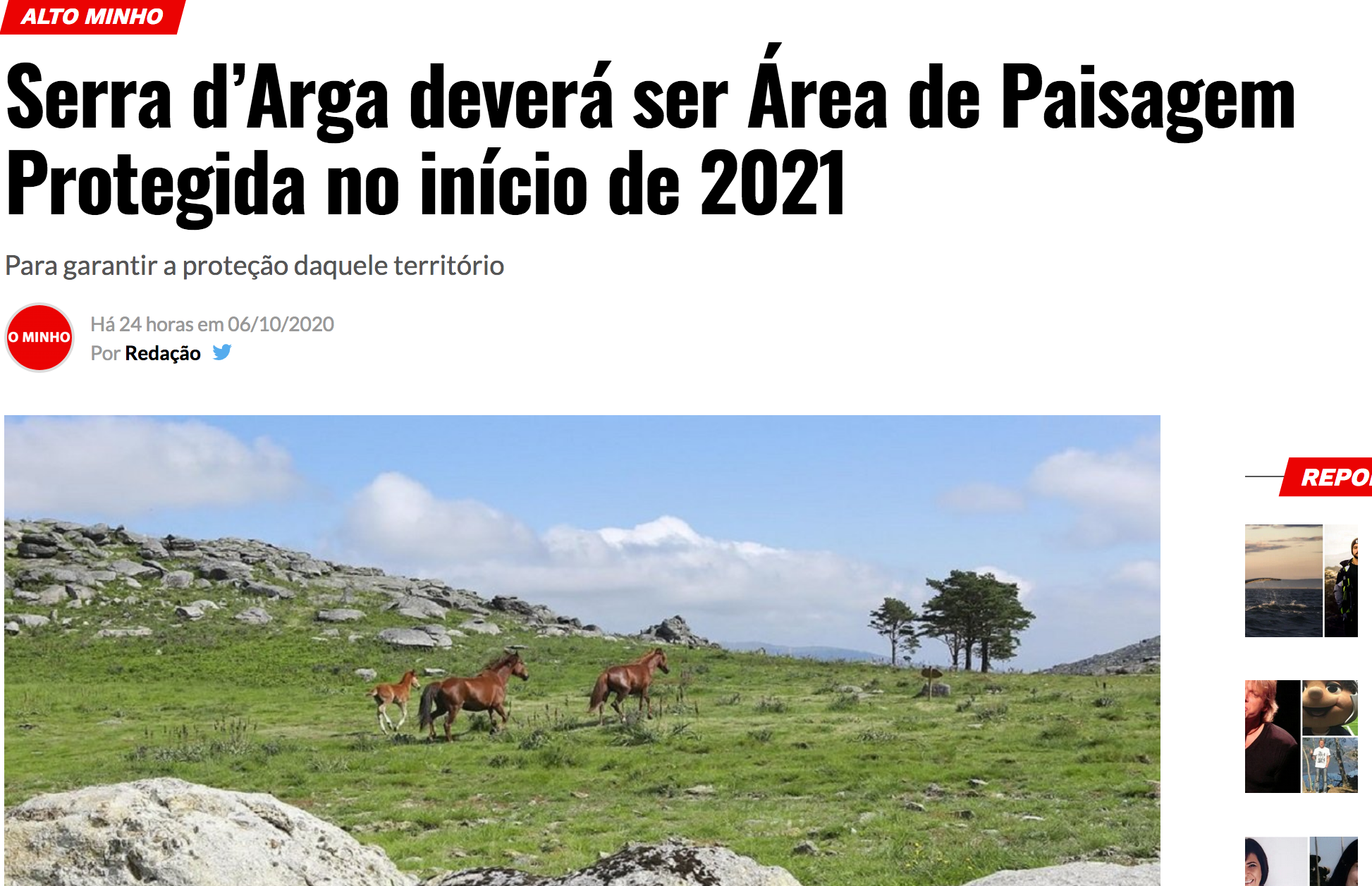 Serra d’Arga, un espace naturel bientôt classé Aire paysagère protégée d’intérêt régional.